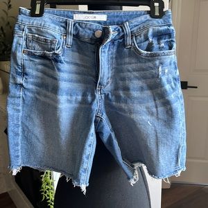 Mid rise jean shorts